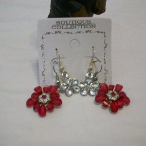 🌞Fashion Jewelry 2 Pairs of Floral Drop Earrings